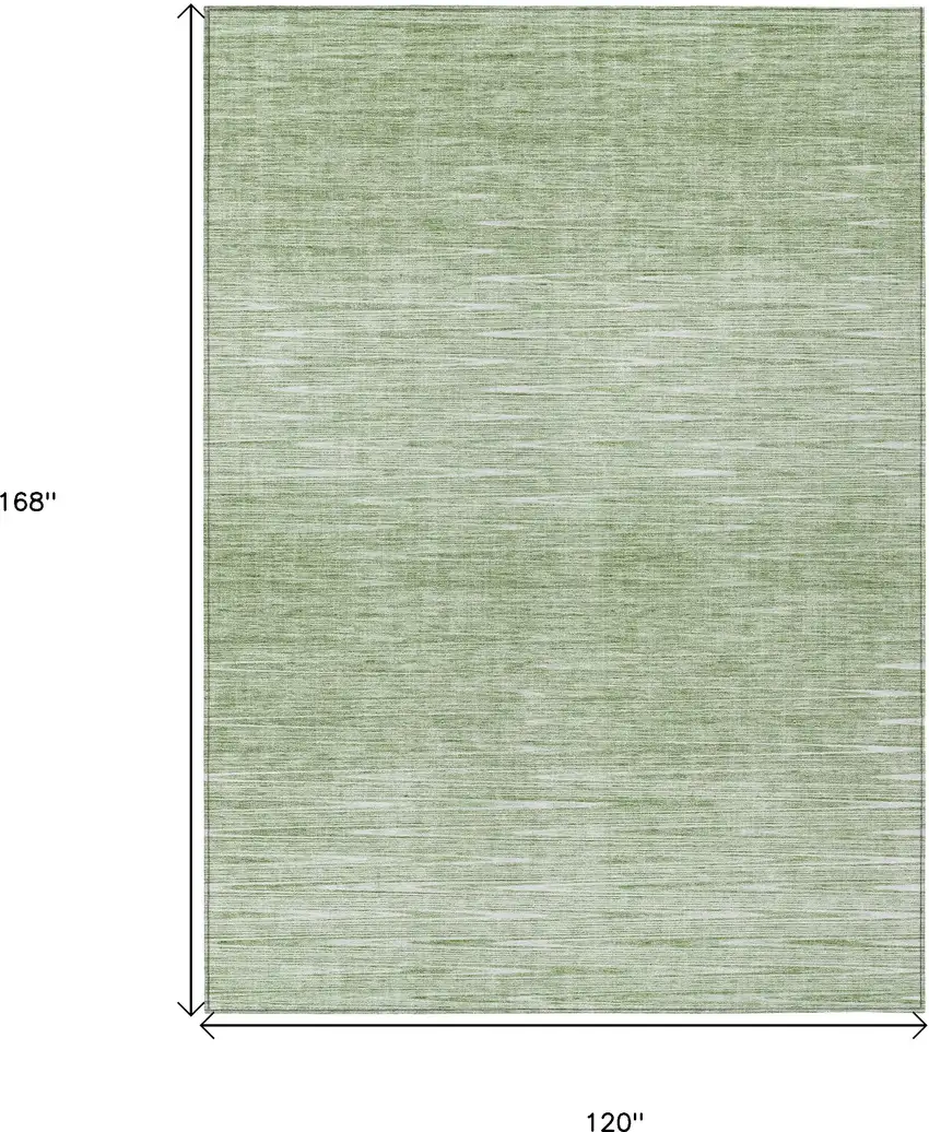 Artichoke Green And Green Abstract Washable Indoor Outdoor Area Rug Photo 3