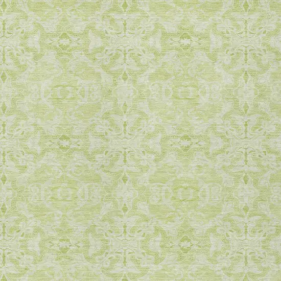 Artichoke Green And Green Medallion Washable Indoor Outdoor Area Rug Photo 5