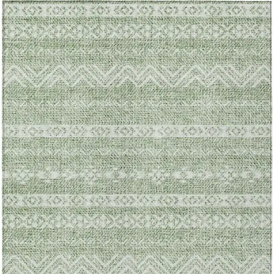 Artichoke Green And Green Southwestern Washable Indoor Outdoor Area Rug Photo 5