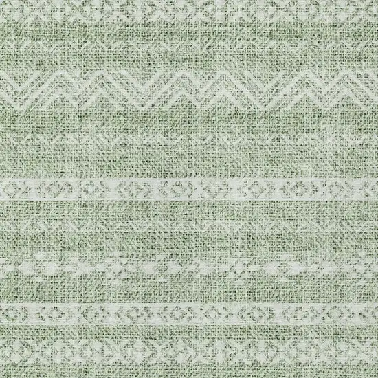 Artichoke Green And Green Southwestern Washable Indoor Outdoor Area Rug Photo 5