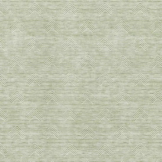 Artichoke Green And Ivory Abstract Geometric Washable Area Rug With UV Protection Photo 3