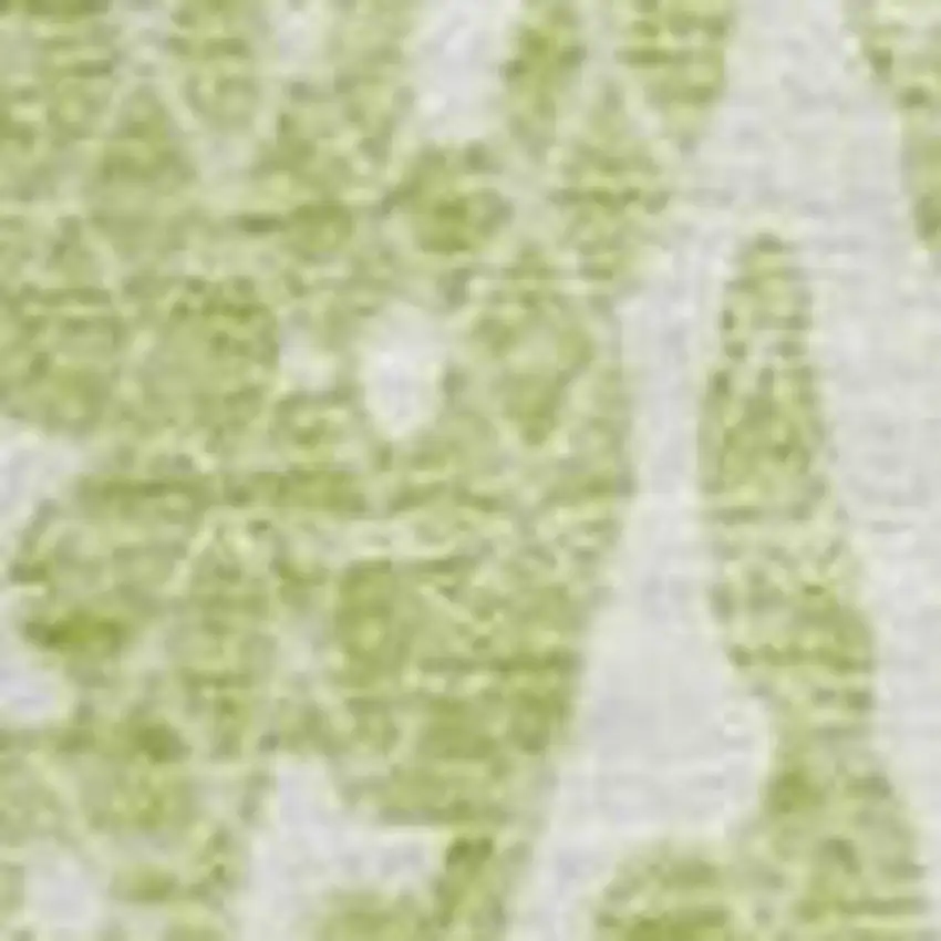 Artichoke Green And Ivory Abstract Washable Area Rug With UV Protection Photo 4