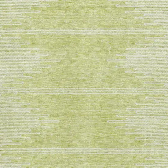Artichoke Green And Ivory Abstract Washable Area Rug With UV Protection Photo 3