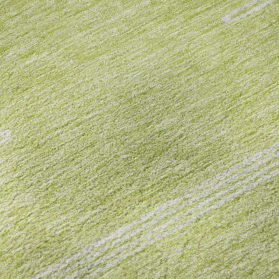 Artichoke Green And Ivory Abstract Washable Area Rug With UV Protection Photo 9