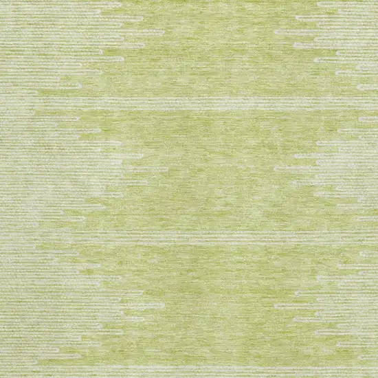 Artichoke Green And Ivory Abstract Washable Area Rug With UV Protection Photo 3