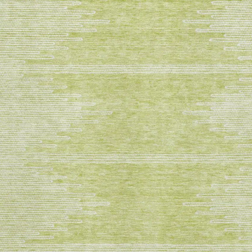 Artichoke Green And Ivory Abstract Washable Area Rug With UV Protection Photo 3