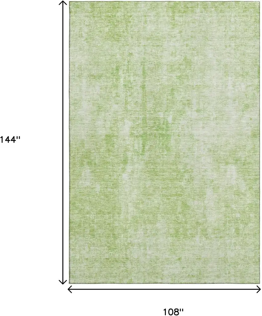 Artichoke Green And Ivory Abstract Washable Area Rug With UV Protection Photo 3