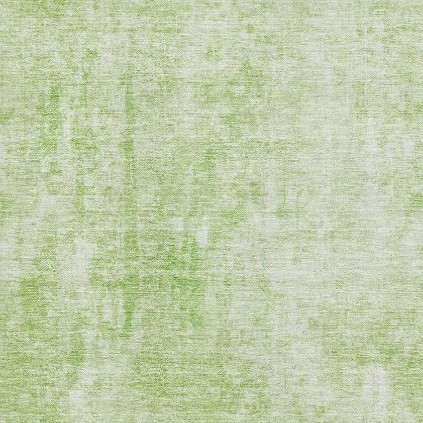 Artichoke Green And Ivory Abstract Washable Area Rug With UV Protection Photo 2