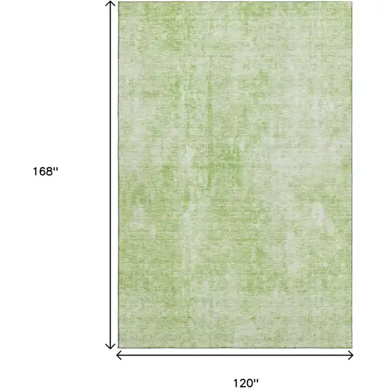 Artichoke Green And Ivory Abstract Washable Area Rug With UV Protection Photo 3