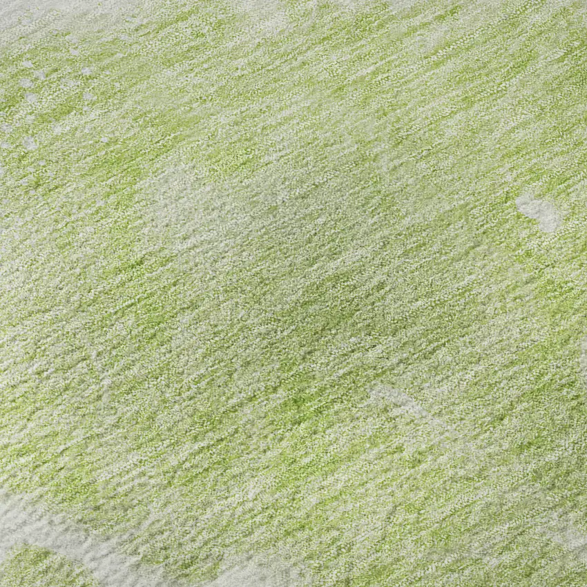 Artichoke Green And Ivory Abstract Washable Area Rug With UV Protection Photo 9