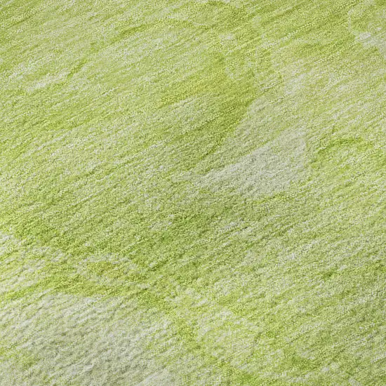 Artichoke Green And Ivory Abstract Washable Area Rug With UV Protection Photo 9