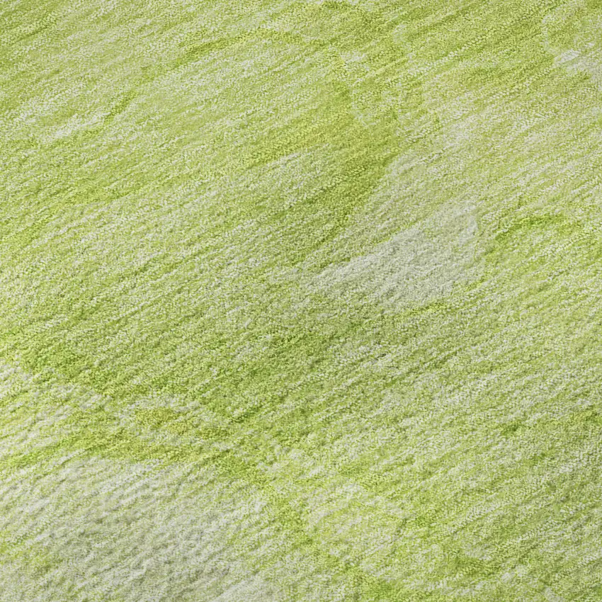 Artichoke Green And Ivory Abstract Washable Area Rug With UV Protection Photo 9