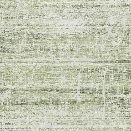Artichoke Green And Ivory Abstract Washable Area Rug With UV Protection Photo 3