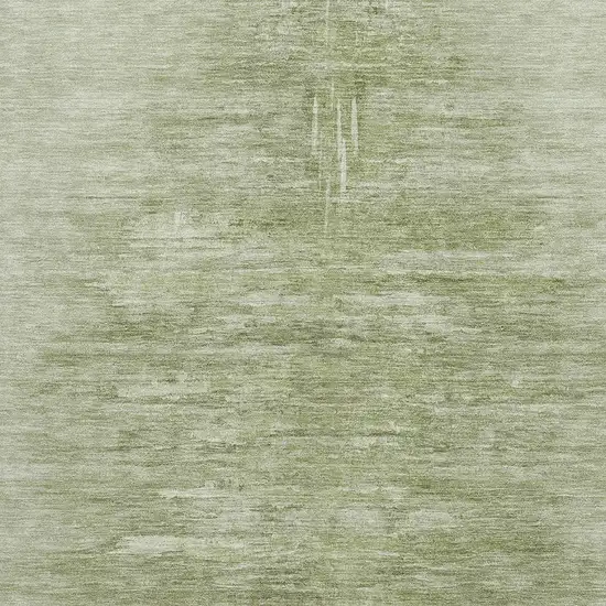 Artichoke Green And Ivory Abstract Washable Area Rug With UV Protection Photo 3