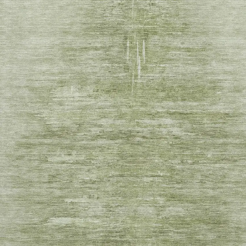 Artichoke Green And Ivory Abstract Washable Area Rug With UV Protection Photo 3