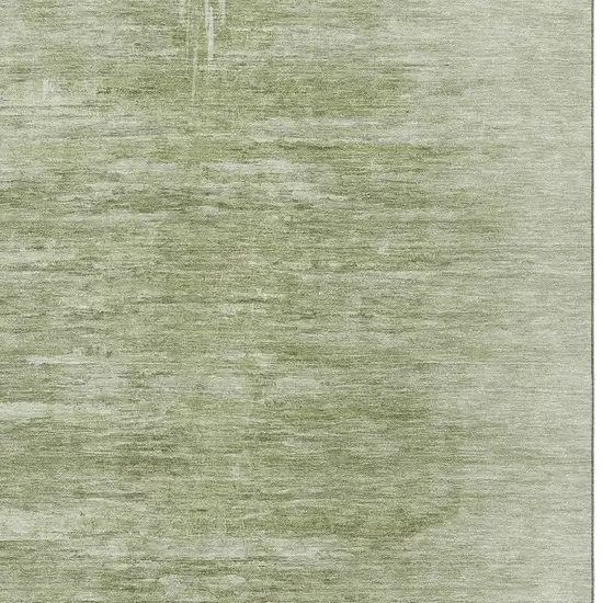 Artichoke Green And Ivory Abstract Washable Area Rug With UV Protection Photo 3