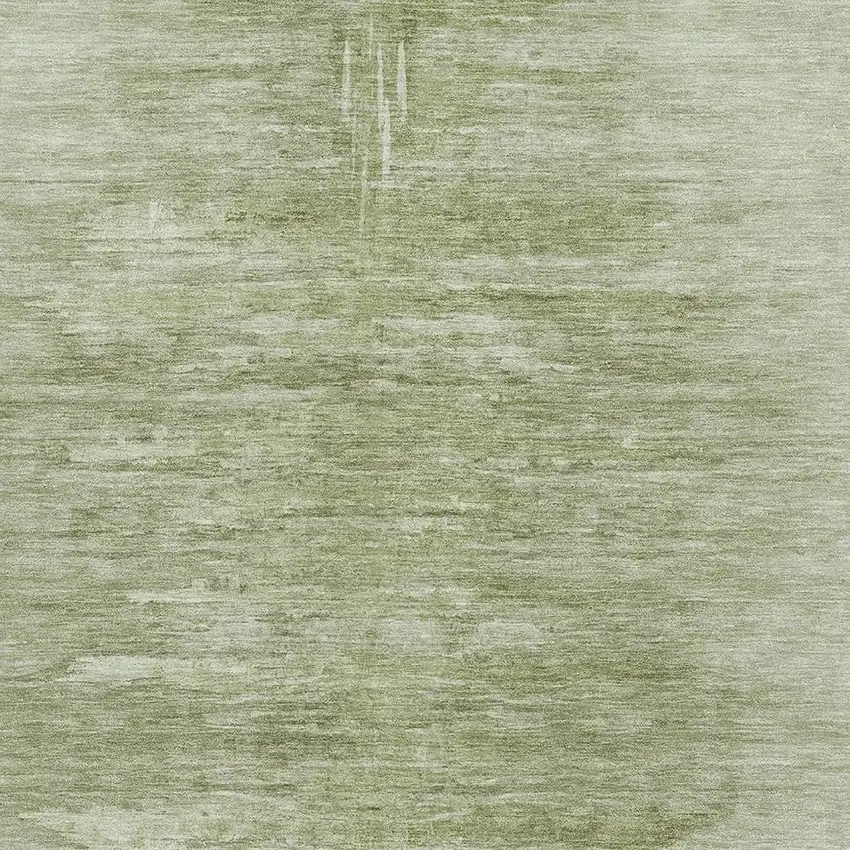 Artichoke Green And Ivory Abstract Washable Area Rug With UV Protection Photo 3