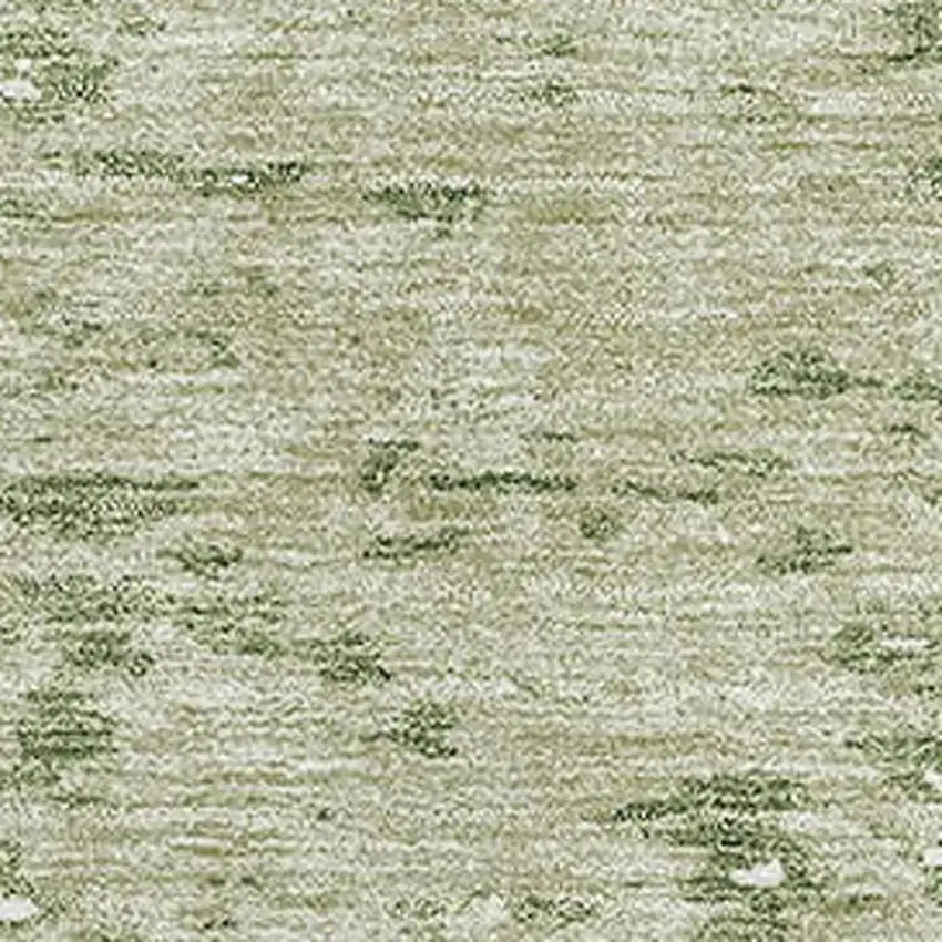 Artichoke Green And Ivory Abstract Washable Area Rug With UV Protection Photo 2