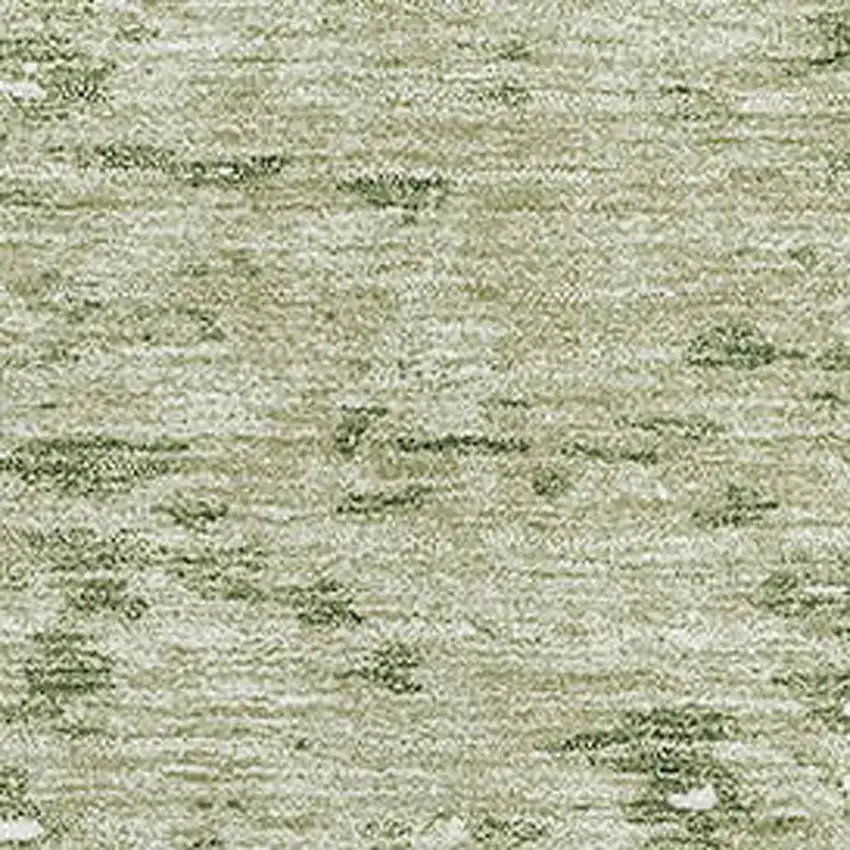 Artichoke Green And Ivory Abstract Washable Area Rug With UV Protection Photo 2