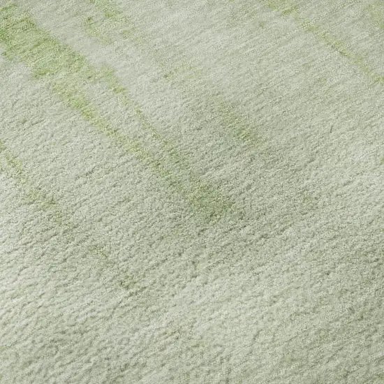 Artichoke Green And Ivory Abstract Washable Area Rug With UV Protection Photo 9