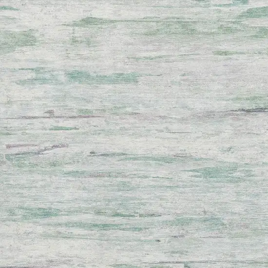 Artichoke Green And Ivory Abstract Washable Area Rug With UV Protection Photo 3