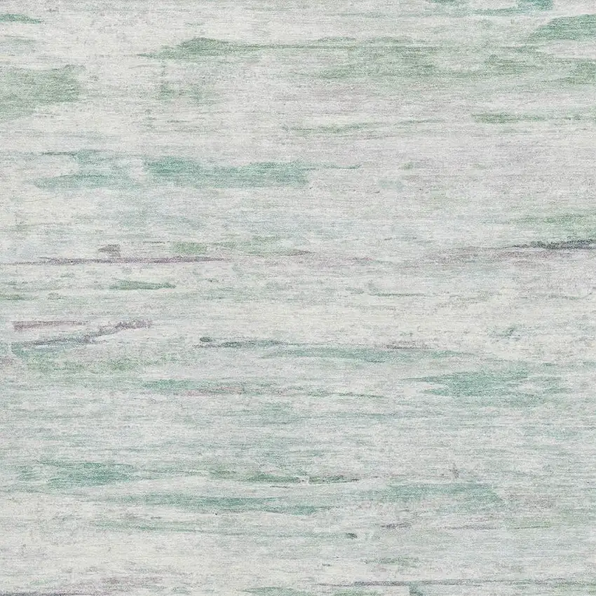 Artichoke Green And Ivory Abstract Washable Area Rug With UV Protection Photo 3