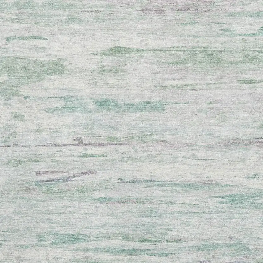 Artichoke Green And Ivory Abstract Washable Area Rug With UV Protection Photo 3