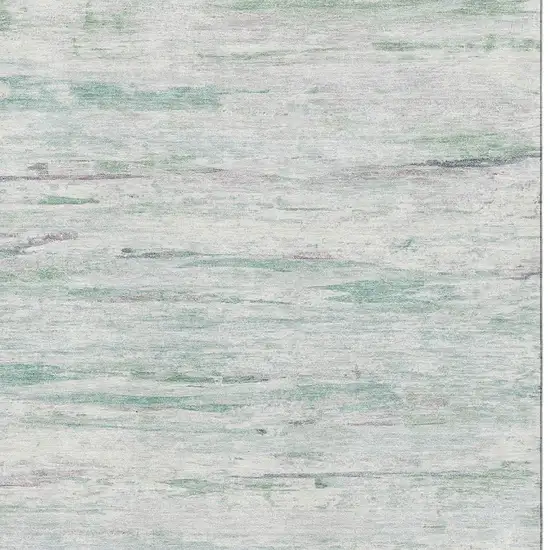 Artichoke Green And Ivory Abstract Washable Area Rug With UV Protection Photo 3