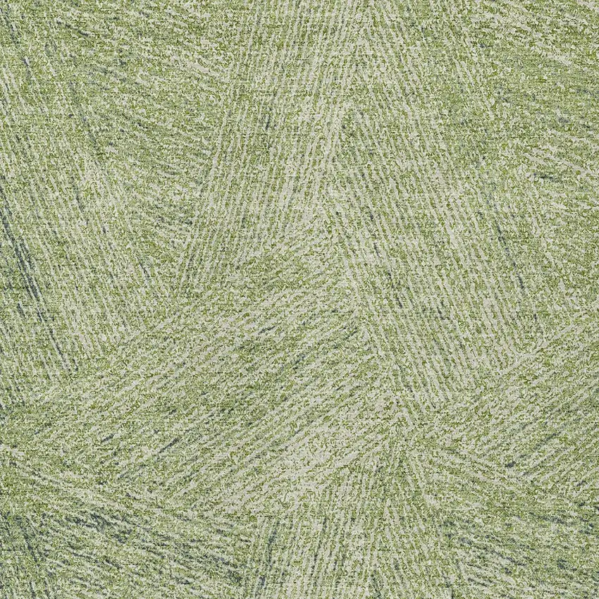 Artichoke Green And Ivory Abstract Washable Indoor Outdoor Area Rug Photo 5