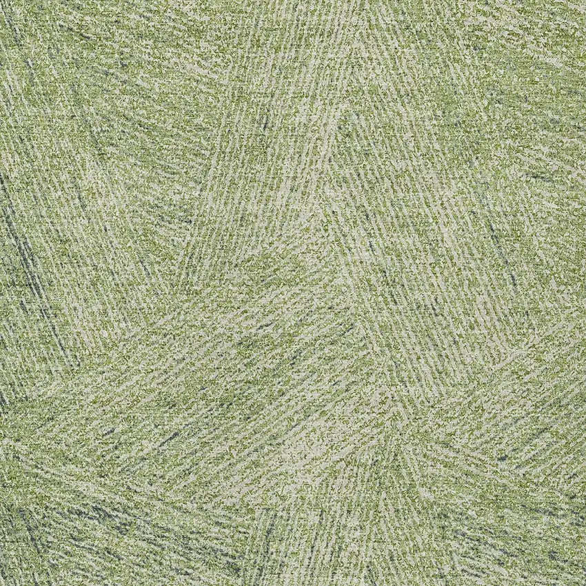 Artichoke Green And Ivory Abstract Washable Indoor Outdoor Area Rug Photo 5
