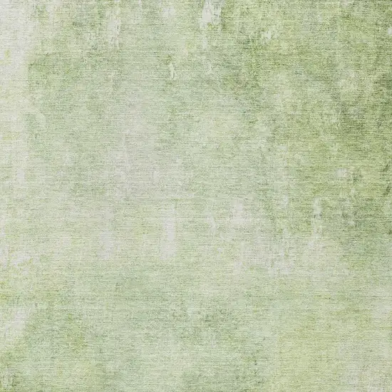 Artichoke Green And Ivory Abstract Washable Indoor Outdoor Area Rug Photo 3