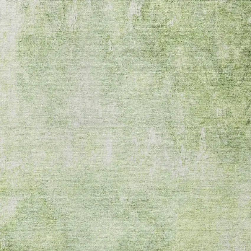 Artichoke Green And Ivory Abstract Washable Indoor Outdoor Area Rug Photo 3