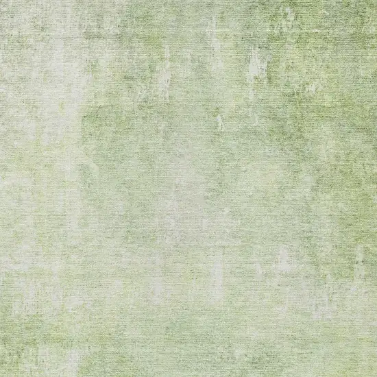 Artichoke Green And Ivory Abstract Washable Indoor Outdoor Area Rug Photo 4