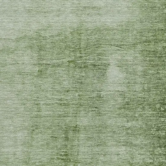 Artichoke Green And Ivory Abstract Washable Indoor Outdoor Area Rug Photo 3