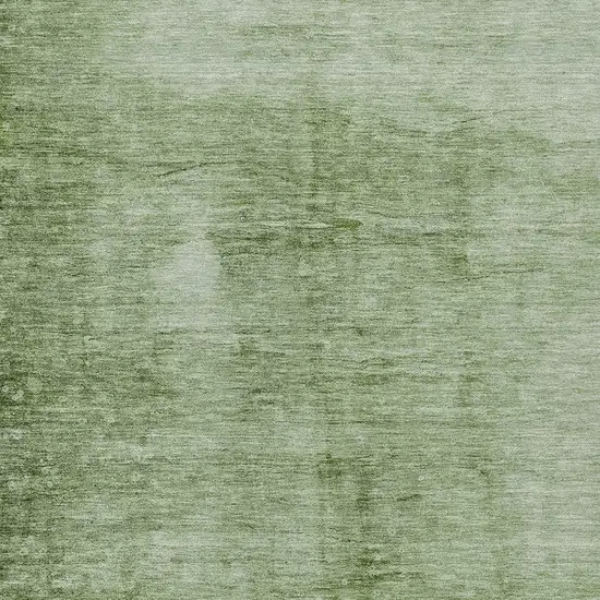 Artichoke Green And Ivory Abstract Washable Indoor Outdoor Area Rug Photo 6