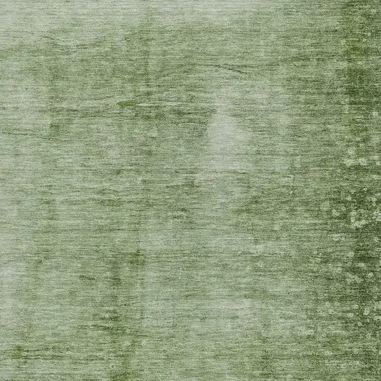 Artichoke Green And Ivory Abstract Washable Indoor Outdoor Area Rug Photo 3