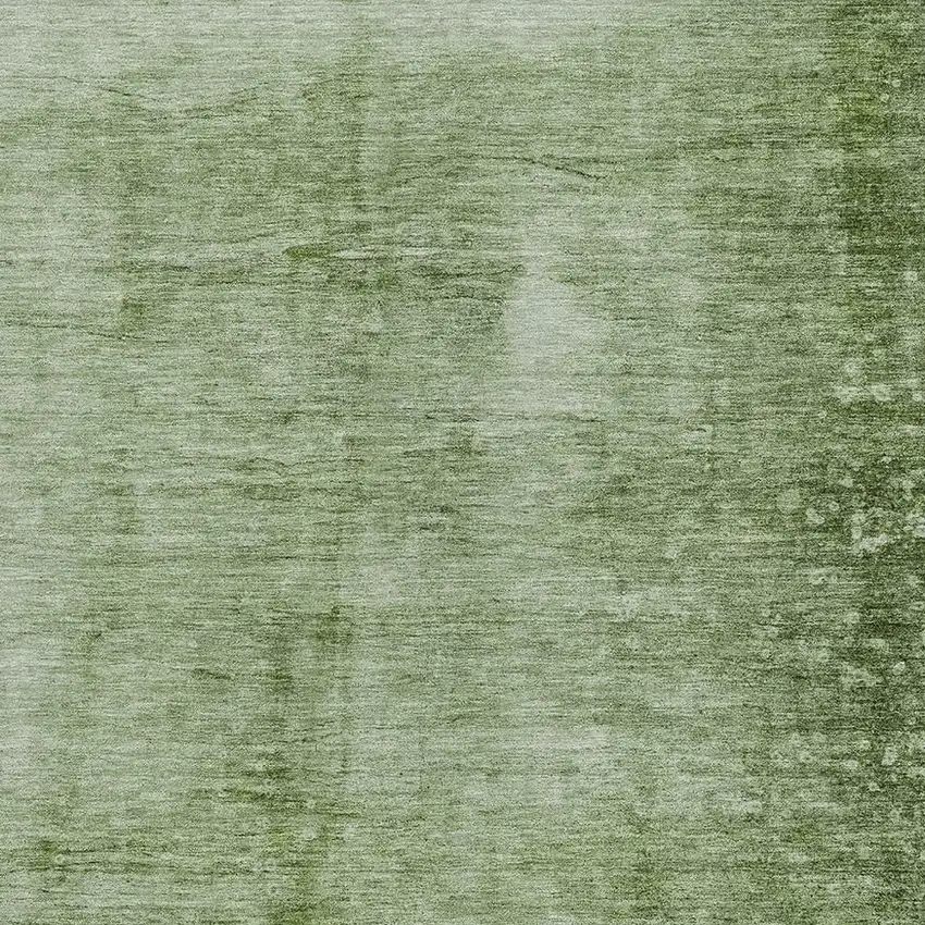 Artichoke Green And Ivory Abstract Washable Indoor Outdoor Area Rug Photo 3