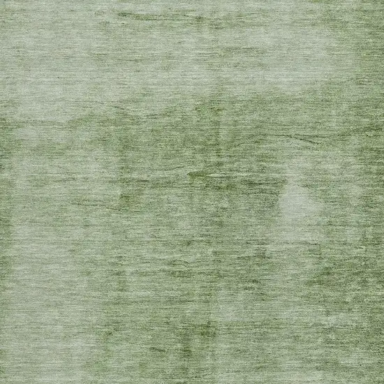 Artichoke Green And Ivory Abstract Washable Indoor Outdoor Area Rug Photo 3