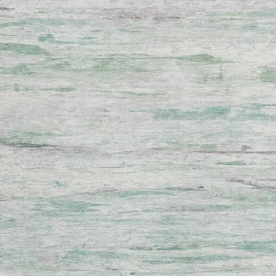 Artichoke Green And Ivory Abstract Washable Indoor Outdoor Area Rug Photo 3