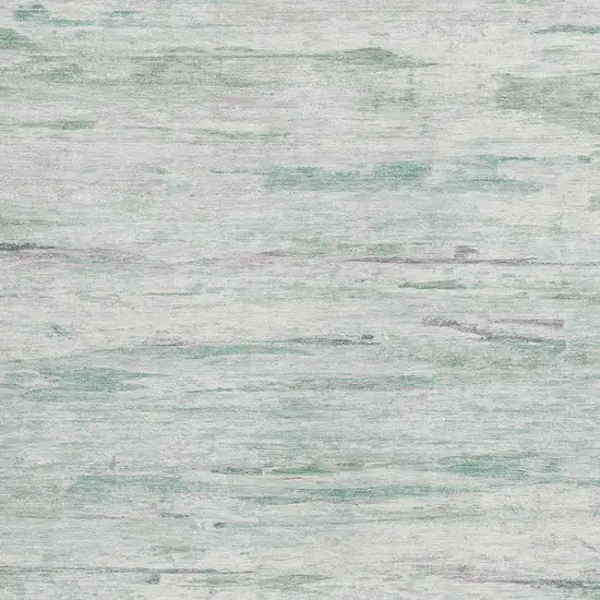 Artichoke Green And Ivory Abstract Washable Indoor Outdoor Area Rug Photo 3