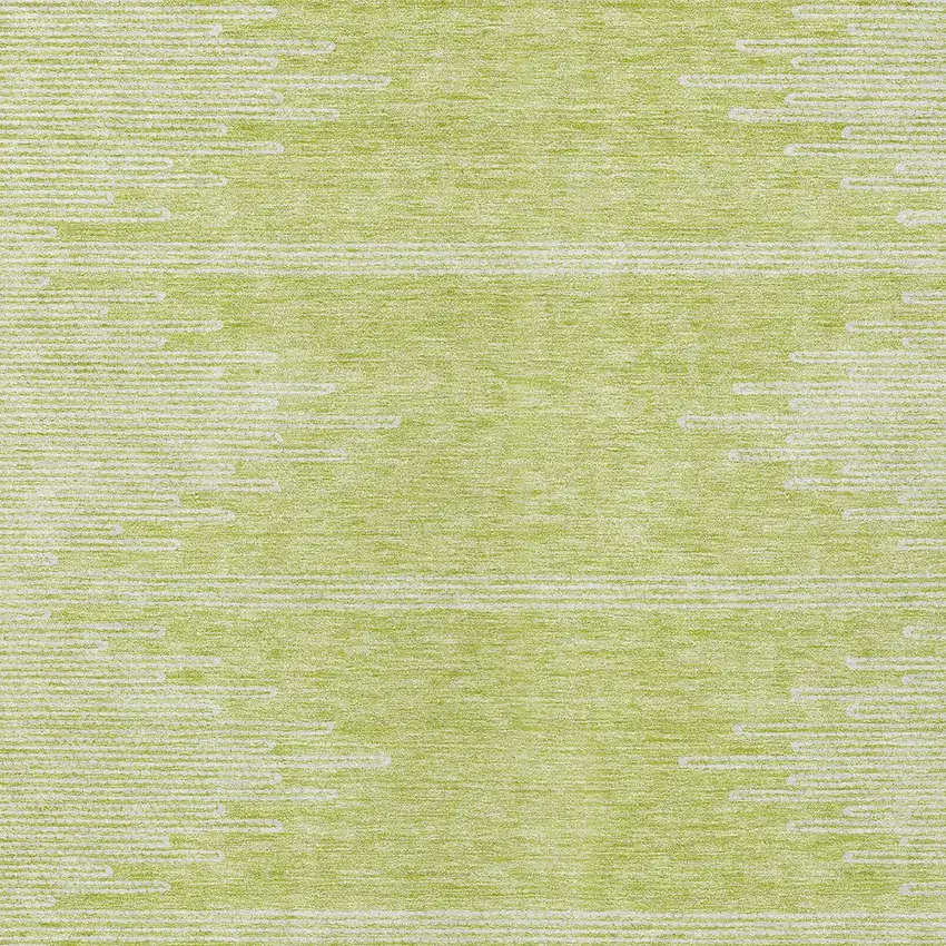 Artichoke Green And Ivory Abstract Washable Indoor Outdoor Area Rug Photo 6