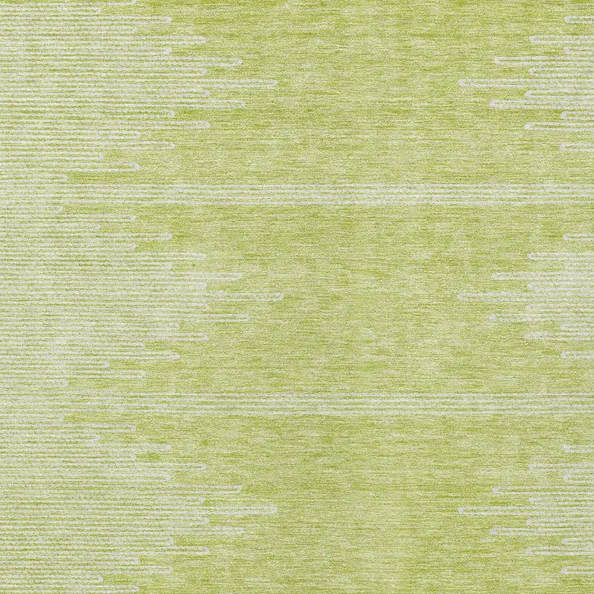 Artichoke Green And Ivory Abstract Washable Indoor Outdoor Area Rug Photo 6
