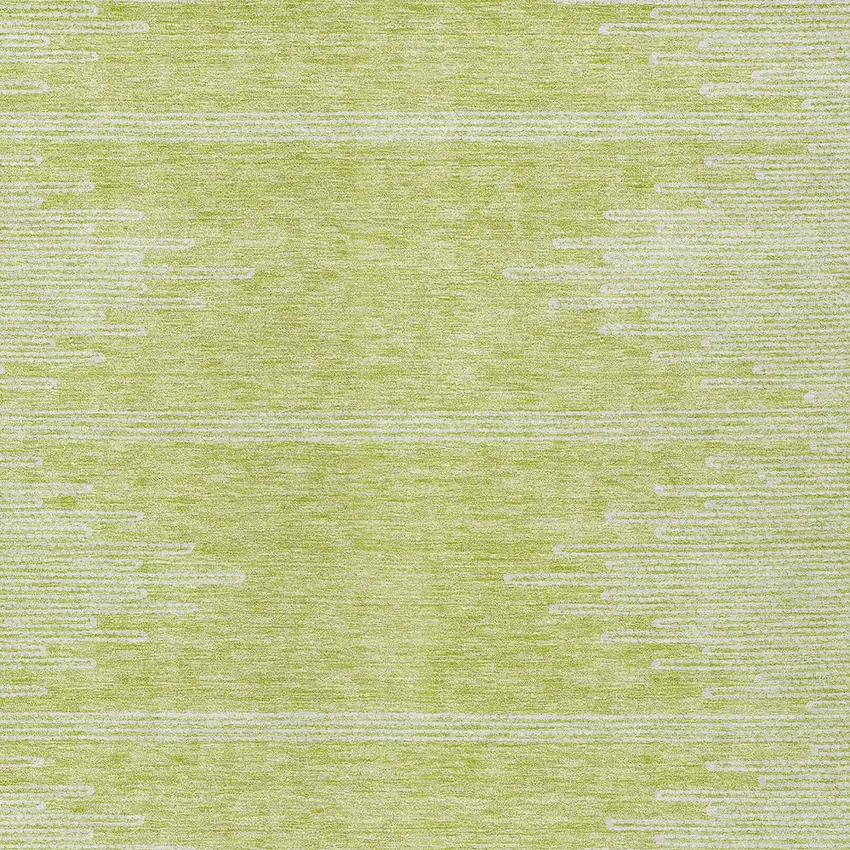Artichoke Green And Ivory Abstract Washable Indoor Outdoor Area Rug Photo 6
