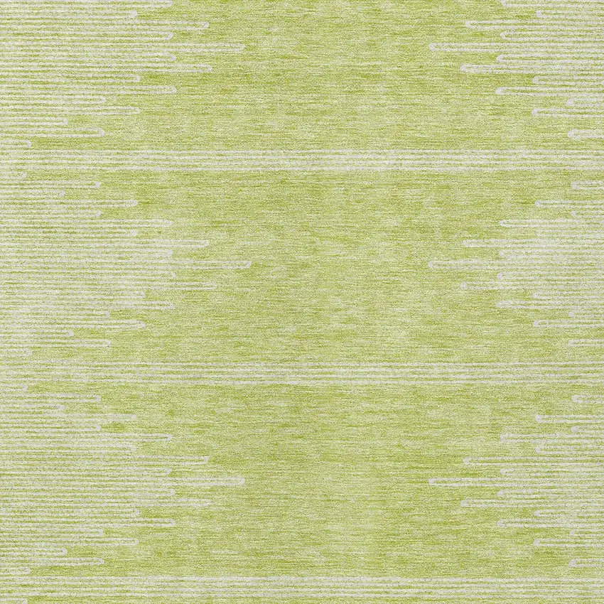 Artichoke Green And Ivory Abstract Washable Indoor Outdoor Area Rug Photo 6