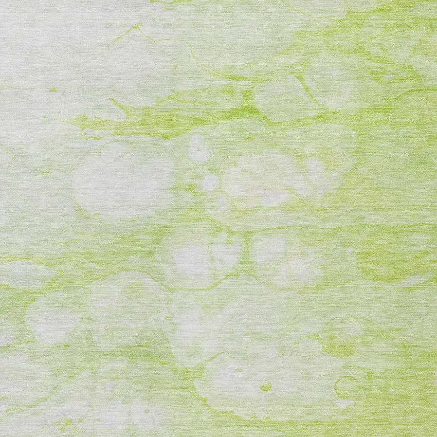 Artichoke Green And Ivory Abstract Washable Indoor Outdoor Area Rug Photo 4