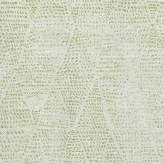 Artichoke Green And Ivory Diamond Washable Area Rug With UV Protection Photo 2