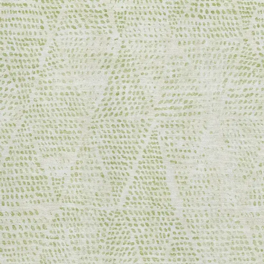 Artichoke Green And Ivory Diamond Washable Area Rug With UV Protection Photo 2