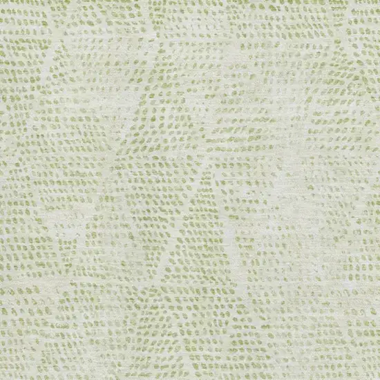 Artichoke Green And Ivory Diamond Washable Area Rug With UV Protection Photo 2