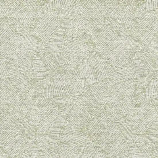 Artichoke Green And Ivory Floral Washable Area Rug With UV Protection Photo 3