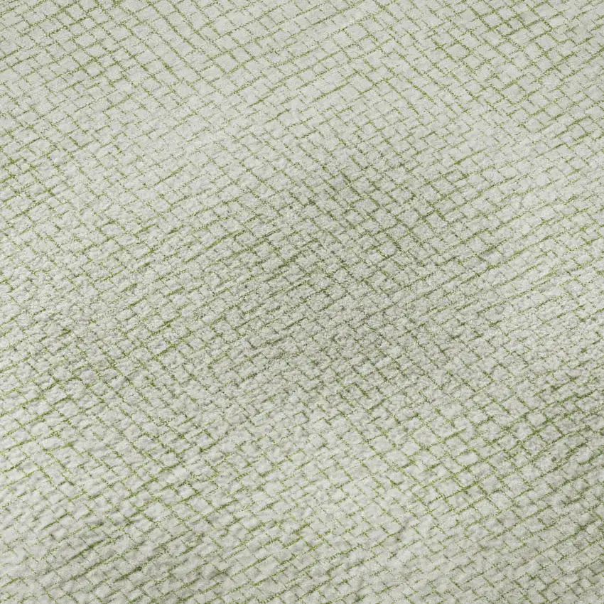 Artichoke Green And Ivory Geometric Washable Area Rug With UV Protection Photo 9